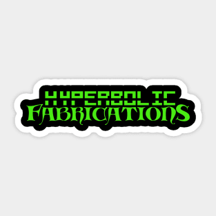 Hyperbolic Fabrications hyperbolic green logo Sticker